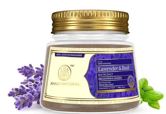 Khadi Natural Lavender Basil Bath Salt – 200 GM