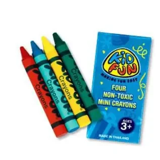 Kid Fun – 4 per Unit Non-Toxic Crayons 2.5 Inch – 5018