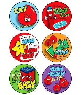 Kids Love Stickers – 90 per Unit Medical Blood Test Today , Assorted Sticker – M2187