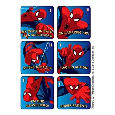 Kids Love Stickers – 90 per Unit Spider-Man Strong n Healthy Sticker – 2502