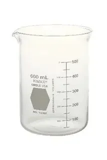 Kimax – Laboratory Beaker KIMAX Griffin Low-Form Borosilicate Glass 600 mL – 89001-066