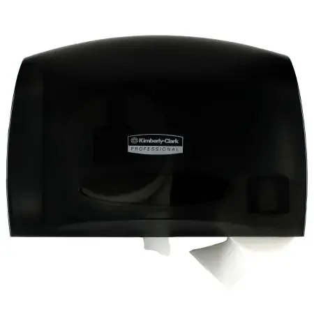 Kimberly-Clark Professional – Toilet Tissue Dispenser Black Smoke Plastic Manual Pull Jumbo Roll Wall Mount – 09602