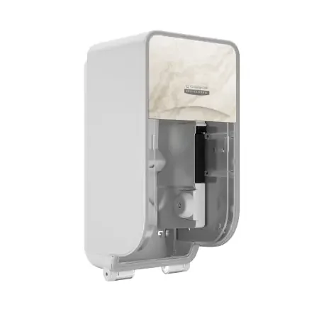 Kimberly-Clark Professional ICON – Toilet Tissue Dispenser Warm Marble Manual Pull 2 Rolls Wall Mount – 58741