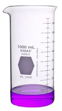 Kimble KIMAX 14030 Series – Laboratory Beaker Berzelius / Tall Form Borosilicate Glass 1,000 mL (32 oz.) – 14030-1000