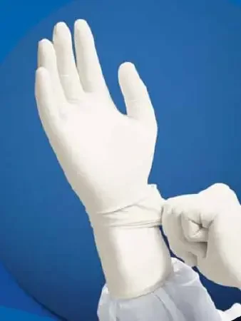Kimtech Pure G3 – Cleanroom Glove Size 10 Nitrile White 12 Inch Beaded Cuff Sterile Pair – 56887