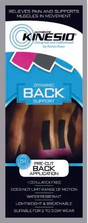 Kinesio – logy Tape Pre-Cut Cotton 1 X 8 X 12 Inch Pink / Black NonSterile – 24-4930-20