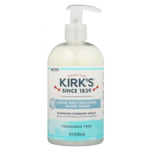 Kirk’s Natural Products, Hand Soap, Fragrance Free 12 Oz