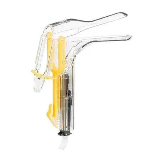 KleenSpec 590 Series Premium – Vaginal Speculum Pederson NonSterile Office Grade Acrylic X-Small Double Blade Duckbill Disposable Built-In Light Source – 590XS-LED