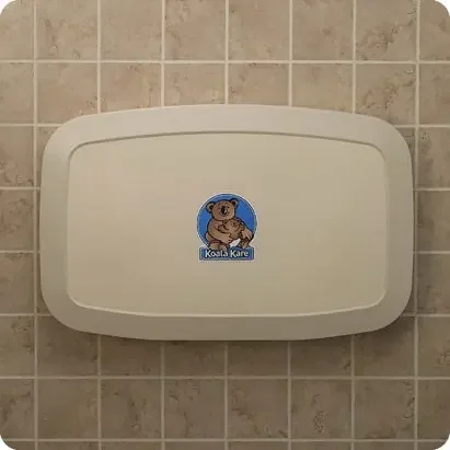 Koala Bear Kare – Baby Changing Station Polypropylene / Steel Gray Horizontal Wall Mount – KKPKB20001