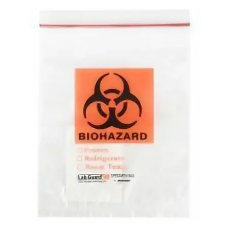 Lab Guard – Specimen Transport Bag 8 X 10 Inch Zip Closure Biohazard Symbol / Storage Instructions NonSterile – SBL2AP810B