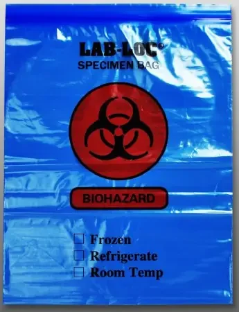 Lab-Loc – Specimen Transport Bag 12 X 15 Inch Zip Closure Biohazard Symbol / Storage Instructions NonSterile – LAB221215BE