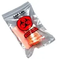 Lab-Loc – Specimen Transport Bag with Document Pouch 12 X 15 Inch Zip Closure Biohazard Symbol / Storage Instructions NonSterile – LAB21215