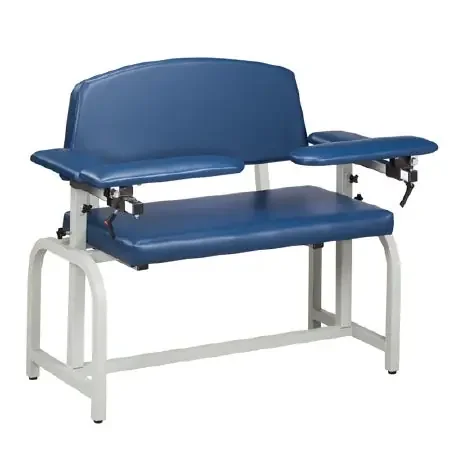 Lab X Series – Blood Drawing Chair Padded Flip Up Arm Black – 66000-BLK