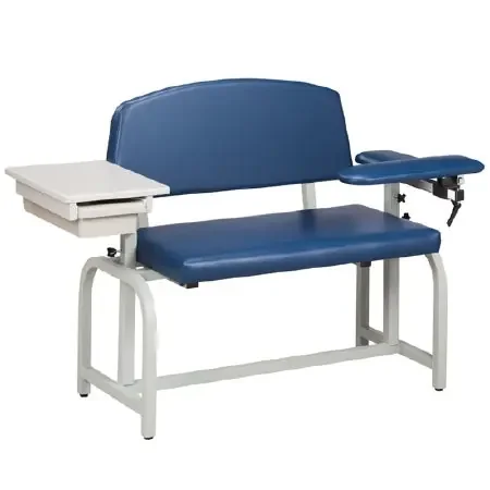 Lab X Series – Blood Drawing Chair Padded Flip Up Arm Burgundy – 66002-3BG