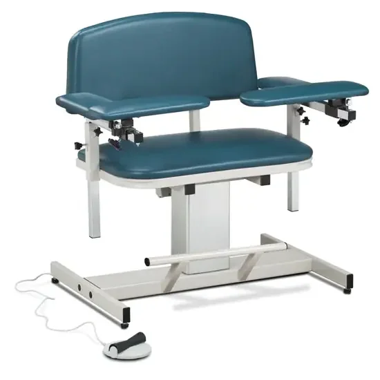 Lab X Series Bariatric – Blood Drawing Chair Padded Flip Up Arm Royal Blue – 6351-3RB