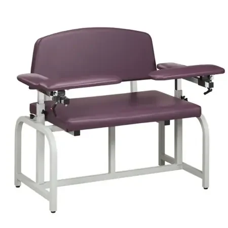 Lab X Series Bariatric – Power Blood Drawing Chair Double Adjustable Flip Up Armrests Royal Blue – 66000B-3RB