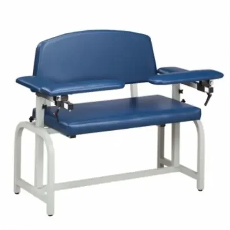 Lab X Series Extra Wide – Blood Drawing Chair Double Adjustable Flip Up Armrests Gunmetal Gray – 66000-3GM