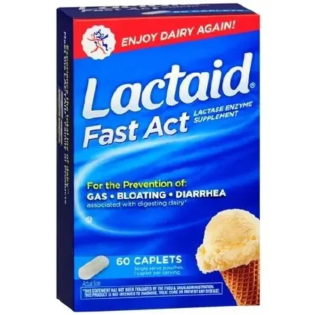 Lactaid Ultra – Dietary Supplement Lactase Enzyme 9000 FCC Units Strength Tablet 60 per Box – 00045091060