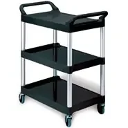 Lagasse – Utility Cart Aluminum 33.625 X 18.625 X 37.75 Inch Black – RCP342488BLA