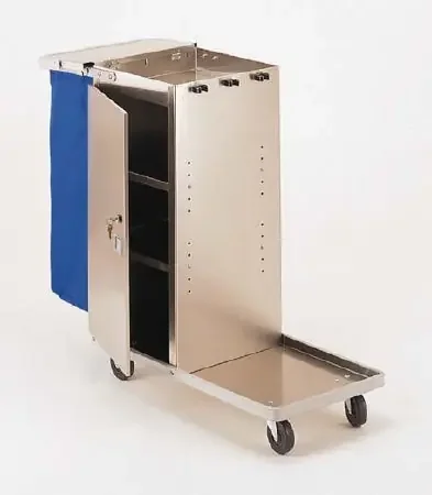 Lakeside Manufacturing – Fixed Platform Housekeeping Cart Stainless Steel 4 Shelves 18 X 36 Inch Shelves 18 X 46 X 41 Inch – 53580