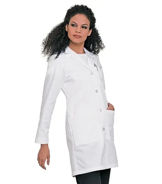Landau Uniforms – Lab Coat White Size 0 Knee Length Reusable – 3172WWF SZ-0