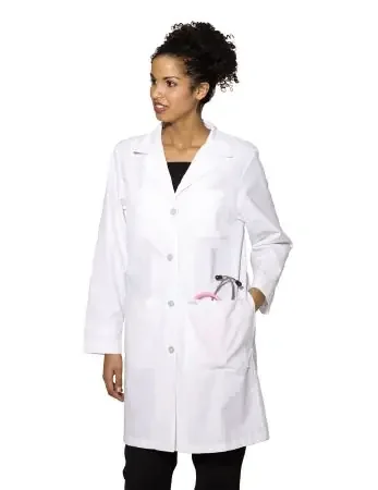 Landau Uniforms – Lab Coat White Size 10 Knee Length Reusable – 3153WWVC10