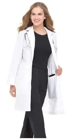 Landau Uniforms – Lab Coat White Size 10 Knee Length Reusable – 3165WWXY10
