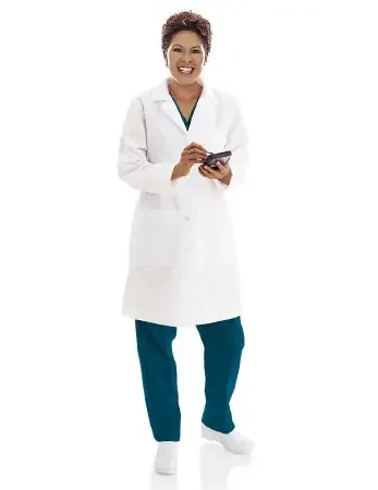 Landau Uniforms – Lab Coat White Size 10 Mid Length Reusable – 3155WWY