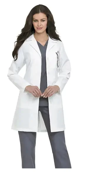 Landau Uniforms – Lab Coat White Size 2 Knee Length Reusable – 3165-WWXY-2