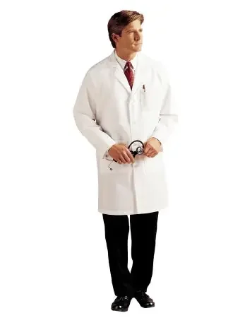 Landau Uniforms – Lab Coat White Size 38 Knee Length Reusable – 3132WWYSZ38