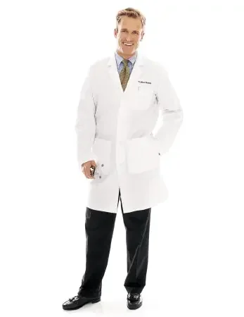 Landau Uniforms – Lab Coat White Size 40 Mid Length Reusable – 3124WWVC40