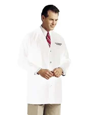 Landau Uniforms – Lab Coat White Size 40 Mid Length Reusable – 3163WWT