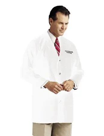 Landau Uniforms – Lab Coat White Size 42 Mid Length Reusable – 3163WWT