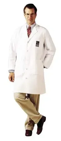 Landau Uniforms – Lab Coat White Size 44 Knee Length Reusable – 3139WWT44