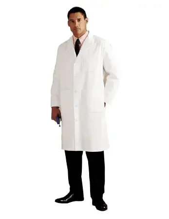 Landau Uniforms – Lab Coat White Size 44 Knee Length Reusable – 3140WWT