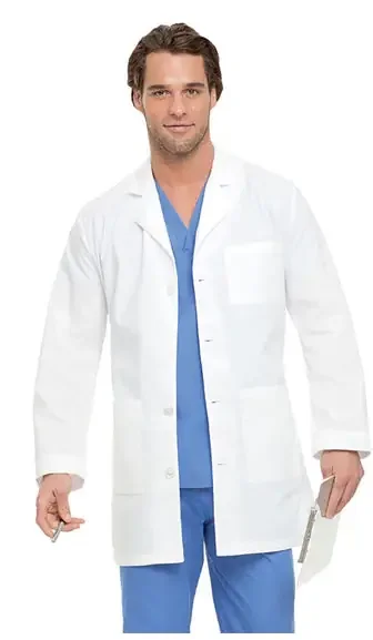 Landau Uniforms – Lab Coat White Size 46 Mid Length Reusable – 3155WWY-46