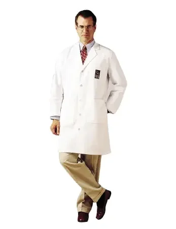 Landau Uniforms – Lab Coat White Size 48 Knee Length Reusable – 3139WWT48