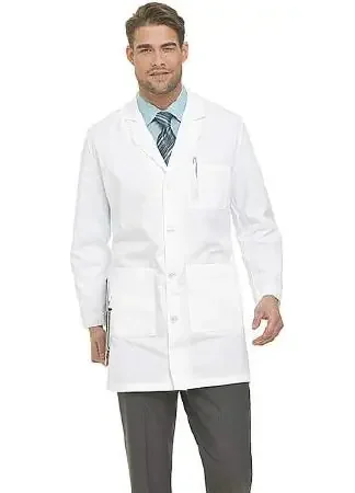 Landau Uniforms – Lab Coat White Size 48 / Tall Mid Length Reusable – 3124WWVC48T