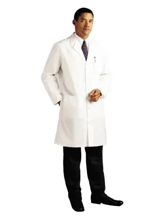Landau Uniforms – Lab Coat White Size 50 Knee Length Reusable – 3145WWY50L