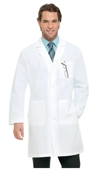 Landau Uniforms – Lab Coat White Size 54 Hip Length Reusable – 3124WWSC54