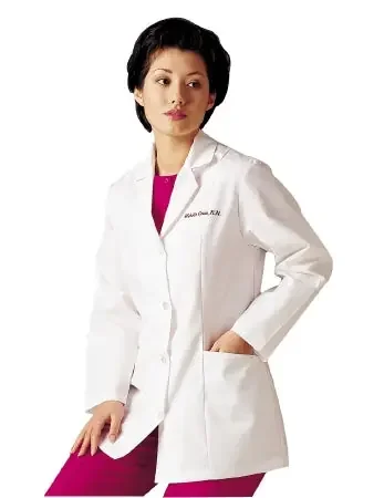 Landau Uniforms – Lab Jacket White Size 10 Hip Length Reusable – 3194WWYSZ10