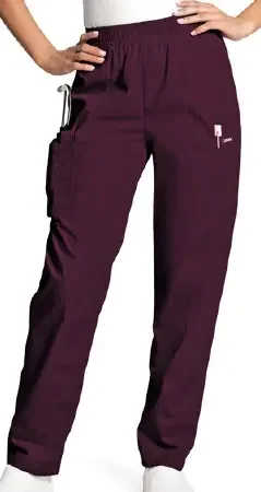 Landau Uniforms – Scrub Pants Cargo 2X-Large Wine Female – 8501-RWP-2XL