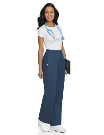 Landau Uniforms – Scrub Pants Cargo Small Caribbean Blue Female – 83221CARIBSM