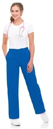 Landau Uniforms – Scrub Pants Large / Petite Royal Blue Female – 8327BEP PETITE LRG