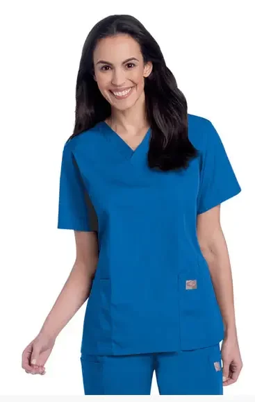 Landau Uniforms – Scrub Shirt 2 Pockets Short Sleeve Female – 70221TEALXSMALL