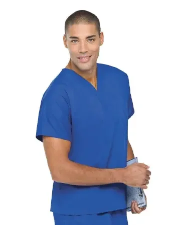 Landau Uniforms – Scrub Shirt Large Navy Blue 1 Pocket Short Sleeve Unisex – 71221NAVYLGE