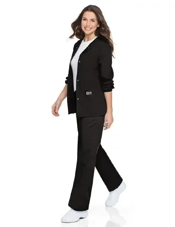 Landau Uniforms – Warm-Up Jacket Black Large Hip Length Reusable – 75221BLACKLARGE