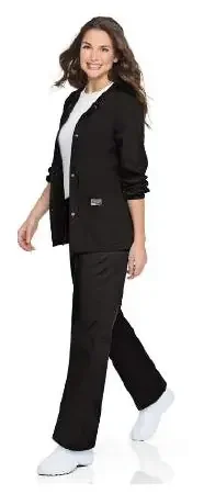 Landau Uniforms – Warm-Up Jacket Black Medium Hip Length Reusable – 75221BLACKMED