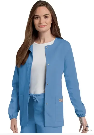 Landau Uniforms – Warm-Up Jacket Caribbean Blue Medium Hip Length Reusable – 75221-CARIB-MED