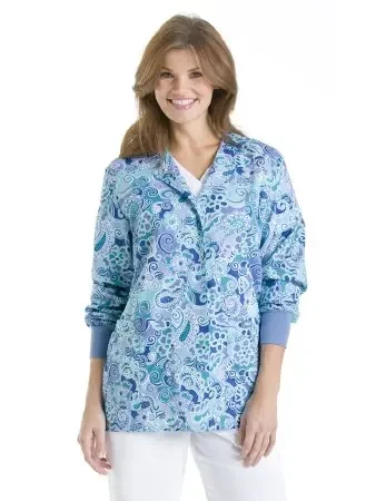 Landau Uniforms – Warm-Up Jacket Navy Blue Large Hip Length Reusable – 7525BNPLG